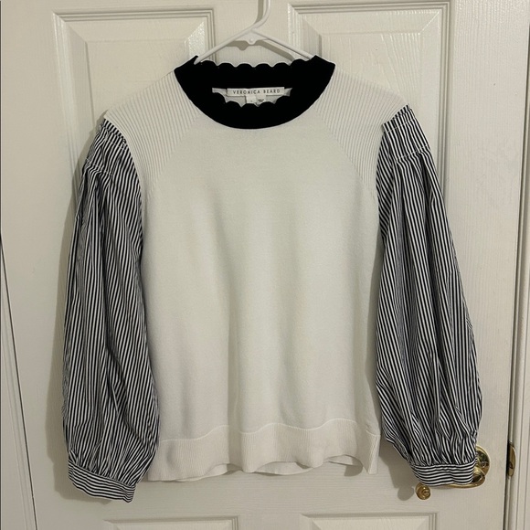 Veronica Beard Roy Mixed Media Sweater Size Large - Picture 6 of 14